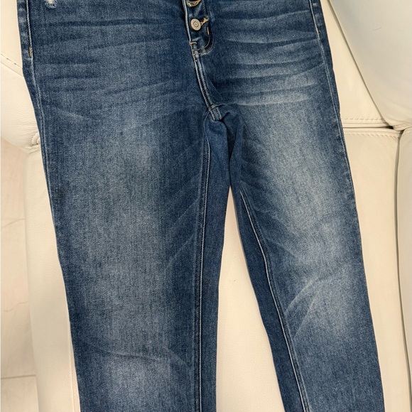 Flying Monkey High Rise Button-Fly Skinny Jeans Size 30 - Picture 1 of 4